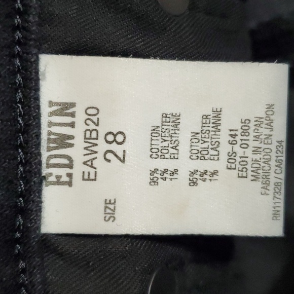 Edwin jeans women's size 6 size 28 black Janet raw cut frayed-hem frayed hem - Picture 16 of 16